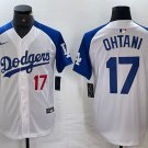Men's Los Angeles Dodgers Shohei Ohtani Number White Blue Fashion Jersey
