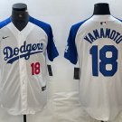 Men's Los Angeles Dodgers Yoshinobu Yamamoto Number White Blue Fashion Jersey