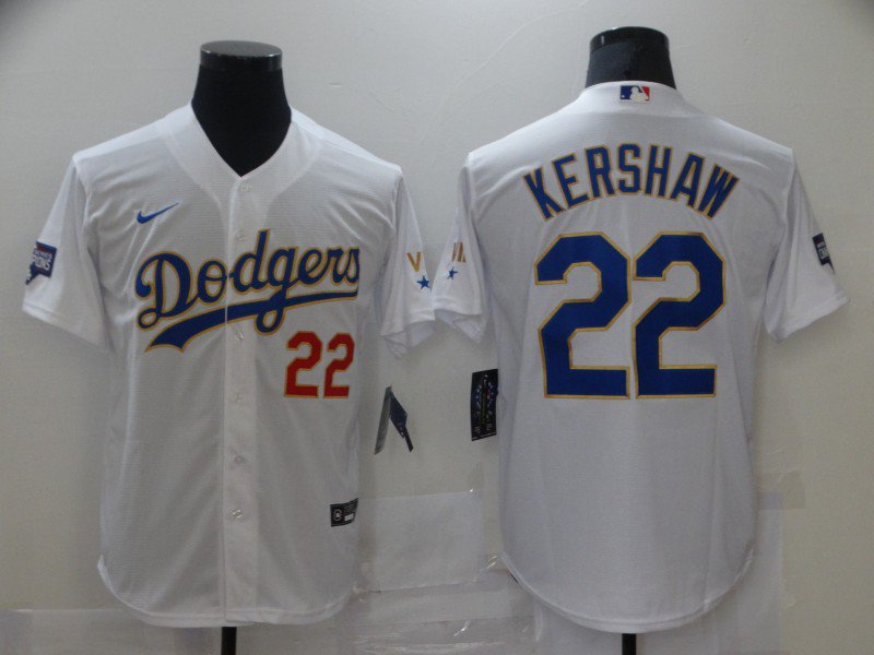 Any size Dodgers Clayton Kershaw city player Base Jersey white