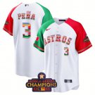 Men's Houston Astros Jeremy Pena White Mexico Texas Cool Base Stitched Baseball Jersey