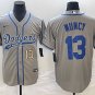 Men's 2023 Dodgers Max Muncy grey Cool Baseball Jersey