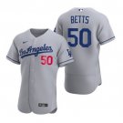 Men's Dodgers Mookie Betts Flex Baseball Jersey Gray
