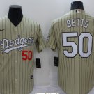 Men's Womens Youth Dodgers Mookie Betts League Jersey Brown Gold