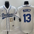 Men's 2023 Dodgers Max Muncy White Cool Baseball Jersey