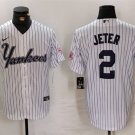 Men's New York Yankees Derek Jeter White Cool Base Stitched Jersey