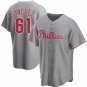 Any size Philadelphia Phillies Cristopher Sanchez Gray Cool Baseball Jersey