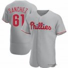 Men's Philadelphia Phillies Cristopher Sanchez Gray Flex Base Stitched Jersey