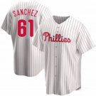Any size Philadelphia Phillies Cristopher Sanchez White Cool Baseball Jersey
