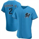 Mens Miami Marlins Jazz Chisholm Jr. Blue Alternate Flex Base Jersey