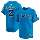 Mens Womens Youth Marlins Jazz Chisholm Jr. 2024 Cool Base Jersey Blue