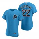 Mens Miami Marlins Sandy Alcantara Flex Base Jersey Powder Blue