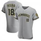 Mens Brewers keston hiura flex base jersey grey