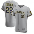 Mens Brewers Christian Yelich flex base jersey grey