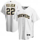 Any size Brewers Christian Yelich cool base jersey white