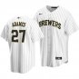 Any size Brewers willy adames cool base jersey white