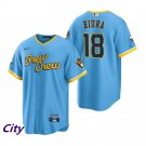 Men's Womens Youth Brewers Keston Hiura Crew City Connect Jersey Powder Blue