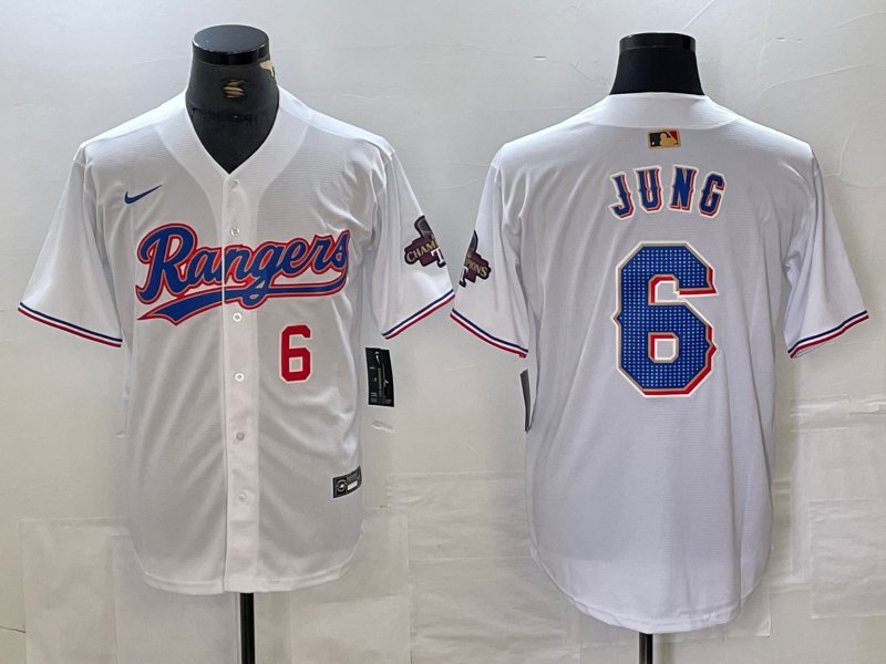 Any Size Texas Rangers Josh Jung Cool Stitched Baseball Jersey White