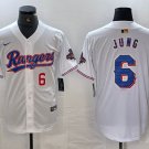 Any Size Texas Rangers Josh Jung Cool Stitched Baseball Jersey White