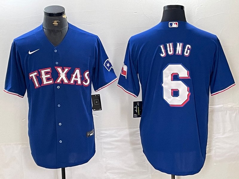 Any Size Texas Rangers Josh Jung Cool Stitched Baseball Jersey Royal