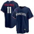 Men's Minnesota Twins Jorge Polanco Navy Cool Base Stitched Jersey