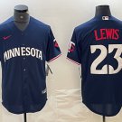 Men's Minnesota Twins Royce Lewis Navy Cool Base Stitched Baseball Jersey