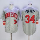 Mitchell And Ness 1987 Twins Kirby Puckett Grey Throwback Stitched Jersey
