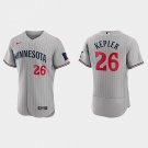 Mens Minnesota Twins Max Kepler 2023 Gray Pinstripe Authentic Player Jersey