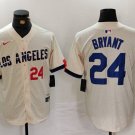 Men's Los Angeles Dodgers Kobe Bryant Number Cream 2024 City Connect Jersey