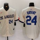 Men's Los Angeles Dodgers Kobe Bryant Number Cream 2024 City Jersey