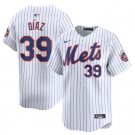 Men's New York Mets Edwin Diaz White 2024 Home Stitched Jersey