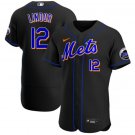 Mens Mets Francisco Lindor Flex Baseball Jersey Black