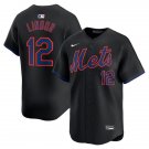 Mens New York Mets Francisco Lindor 2024 Black Alternate Limited Jersey