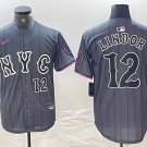 Men's New York Mets Francisco Lindor Gray 2024 City Connect Cool Base Jersey
