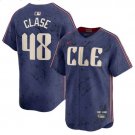 Men's Cleveland Guardians Emmanuel Clase Navy 2024 City Connect Limited Stitched Jersey