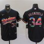Men's Los Angeles Dodgers Fernando Valenzuela Black Mexico Cool Base Jersey