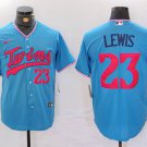 Any Size Minnesota Twins Royce Lewis Blue Cool Base Stitched Jersey