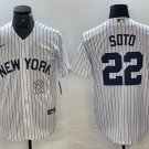 Men's womens Yankees Juan Soto White 2024 Cool Base Stitched Jersey