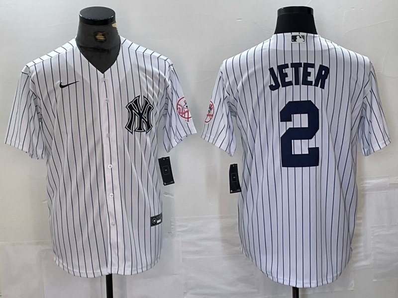 Any size Yankees Derek Jeter 2024 Cool Baseball Jersey White