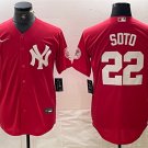 Men's New York Yankees Juan Soto Red Cool Base Stitched Baseball Jersey