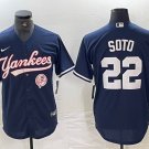 Men's New York Yankees Juan Soto Navy With Patch Cool Base Stitched Jersey