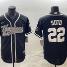 Men's New York Yankees Juan Soto Black Cool Base Stitched Baseball Jersey (2)