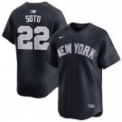 Mens New York Yankees Juan Soto Navy Alternate 2nd with Name New York Cool Base Jersey
