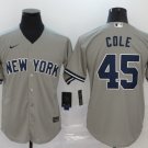 Any Size Yankees Gerrit Cole Cool Baseball Jersey Gray