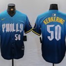 Men's Philadelphia Phillies Orion Kerkering Number Blue 2024 City Jersey