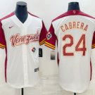 Men's Venezuela Baseball Miguel Cabrera 2023 White World Classic Stitched Jersey
