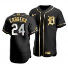 Men's Detroit Tigers Miguel Cabrera Golden Edition Black Flex Base Stitched Jersey
