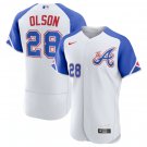 Men's Atlanta Braves Matt Olson White 2023 City Connect Flex Base Jersey