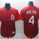 Men's St. Louis Cardinals Yadier Molina Red Fade Stitched Baseball Jersey