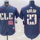 Men's Cleveland Guardians Josh Naylor Number Navy 2024 City Connect Jersey