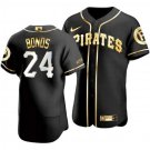 Men's #24 Barry Bonds Pittsburgh Pirates Black Golden Edition Jersey